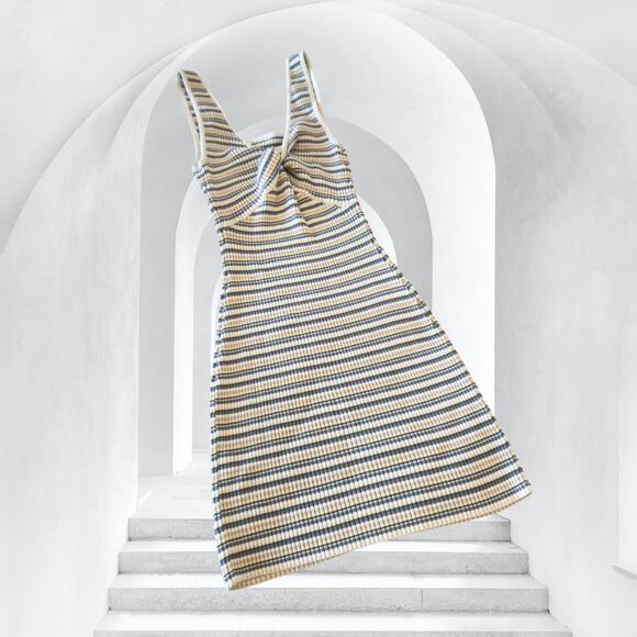 Abercrombie & Fitch Dresses & Skirts - Abercrombie and Fitch White Stripe Reversible Twist Back Dress Size SP